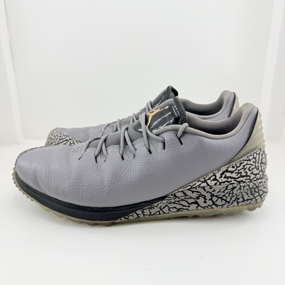 Nike Air Jordan ADG 3 Golf Shoes Mens 12 Gray Cement Elephant Print AR7995-003